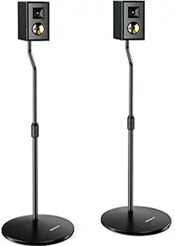 Perlegear Adjustable Speaker Stand Pair (28-38 inches)
