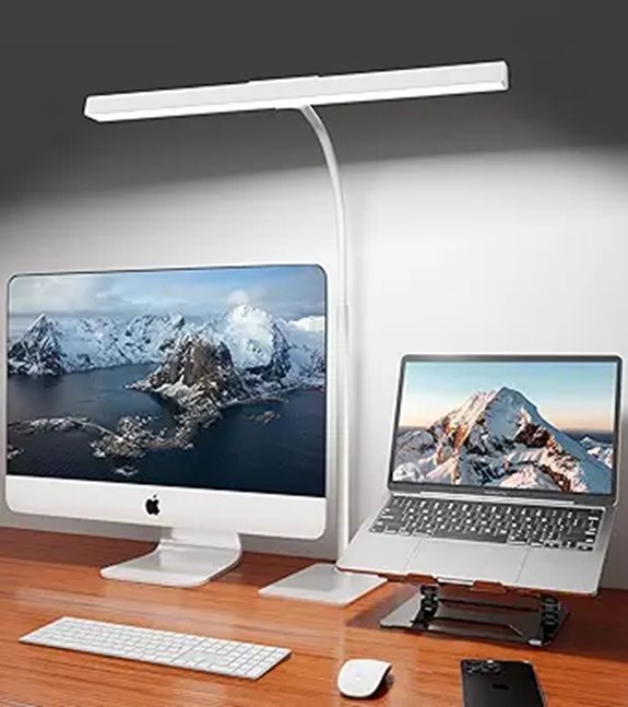 LED Desk Lamp with Adjustable Gooseneck and Touch Control