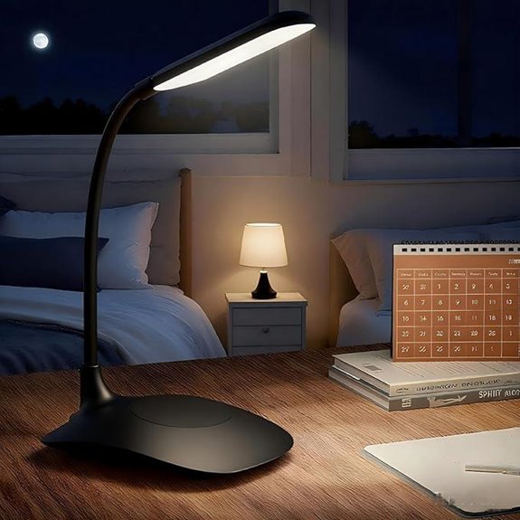 LED Desk Lamp with Adjustable Gooseneck and Touch Control