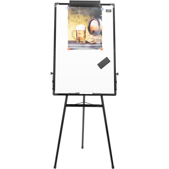 Magnetic Whiteboard Easel with Adjustable Tripod