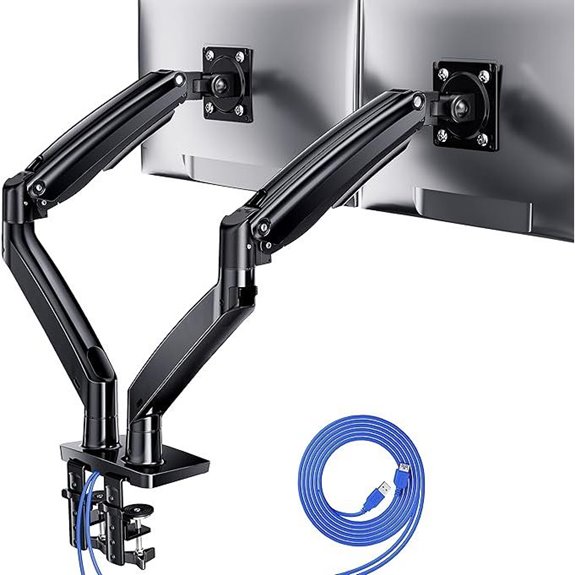 ErGear Dual Monitor Mount with USB VESA Adjustable