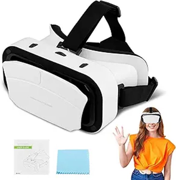 3D VR Headset with Adjustable Wide-Angle Lenses