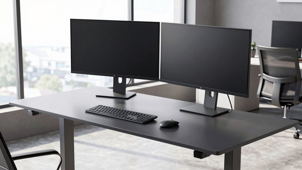 affordable dual monitor desks