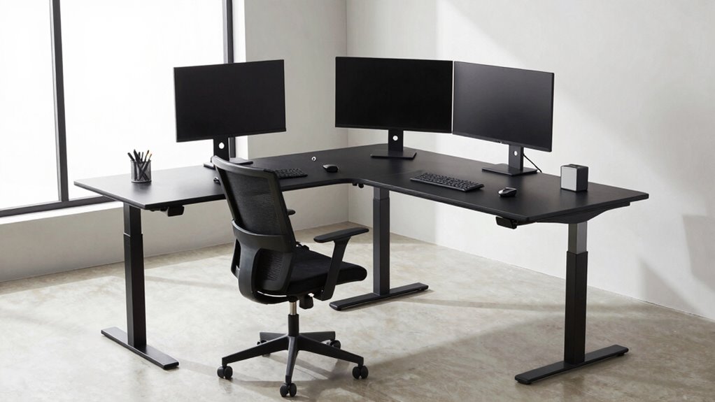 affordable l shaped standing desks
