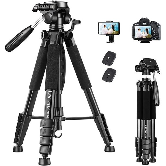 VICTIV 74” Aluminum Camera & Phone Tripod Stand