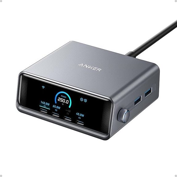 Anker 250W GaN USB-C Charging Station with LCD