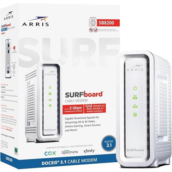 ARRIS SURFboard SB8200 Cable Modem with Dual Ethernet