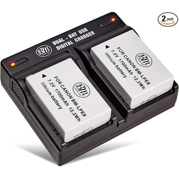 BM Premium 2-Pack Canon DSLR Battery & Charger Kit