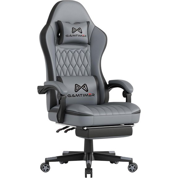 Ergonomic Gaming Chair with Footrest and Lumbar Support