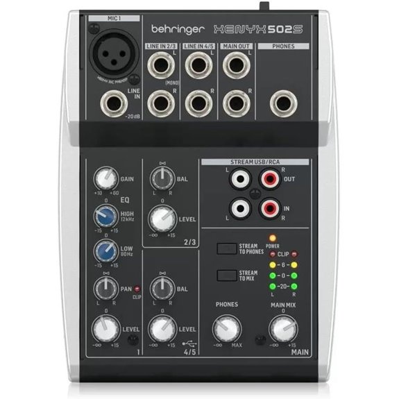 Behringer XENYX 502S 5-Input Mixer with USB