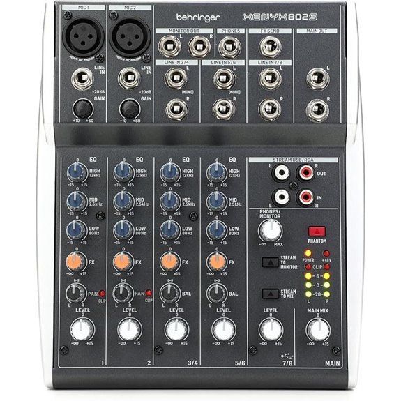 Behringer XENYX 802S 8-Input Mixer with USB