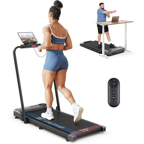 compact led touchscreen treadmill