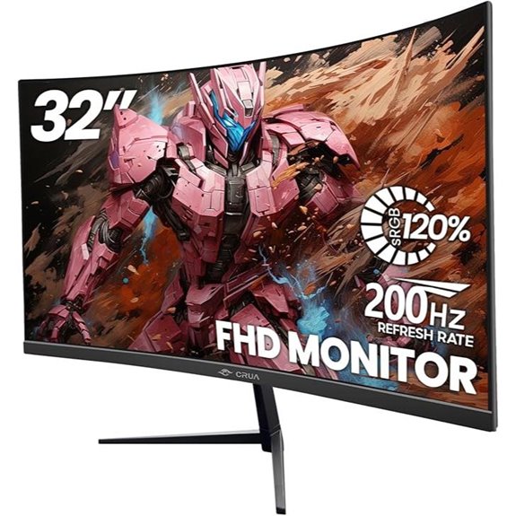CRUA 32 Curved Gaming Monitor 165Hz FreeSync