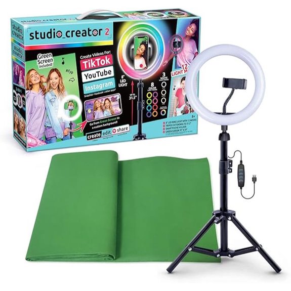 Canal Toys DIY TikTok Ring Light & Green Screen Kit