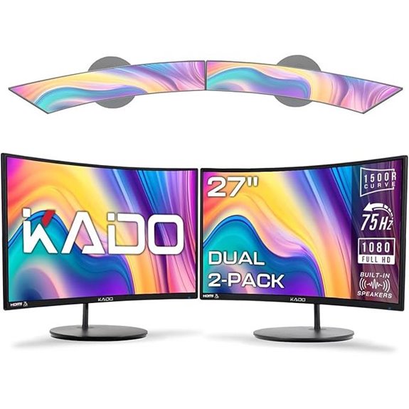 dual 27 inch curved monitors