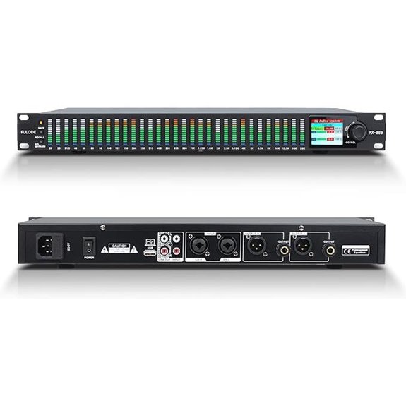 FX-888 Dual 31-Band Digital Equalizer with Spectrum Display