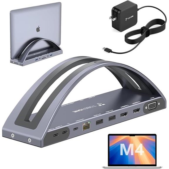 TobenONE 13-in-2 Dual 4K USB-C Dock for MacBook