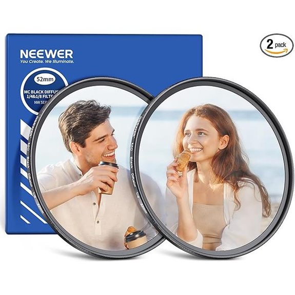 NEEWER 52mm Diffusion Camera Lens Filter 2-Pack
