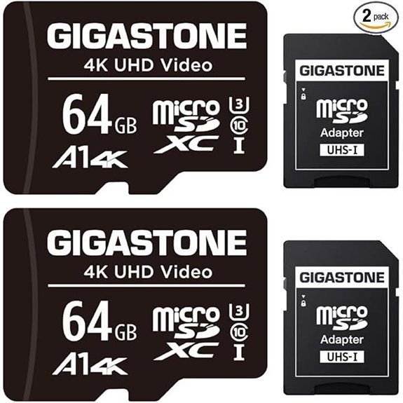 GIGASTONE 64GB Micro SD Card 2-Pack