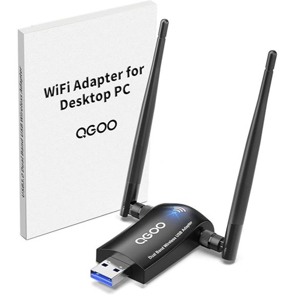QGOO WiFi Adapter AC1300 Dual Band USB 3.0