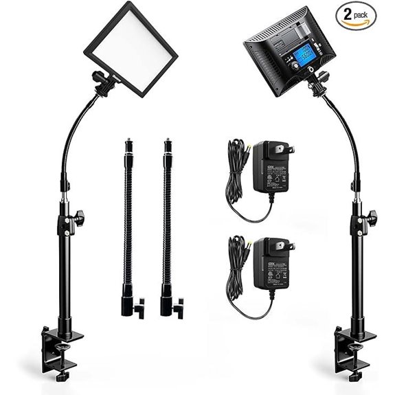 2-Pack Dimmable Bi-Color LED Streaming Video Lights