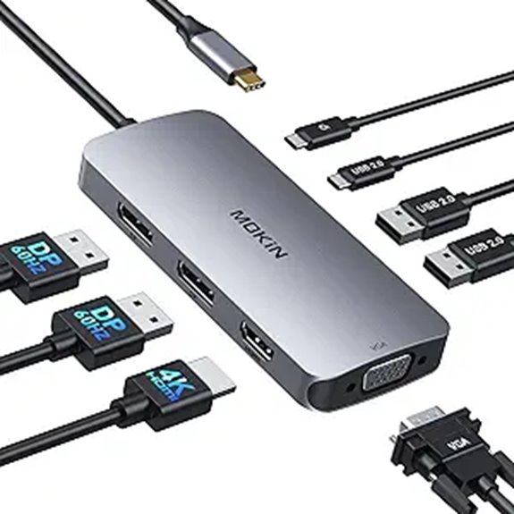 USB-C Docking Station with Dual Display and Ports
