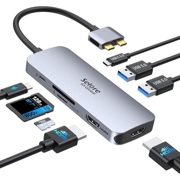 Selore Dual HDMI USB C Docking Station for MacBook