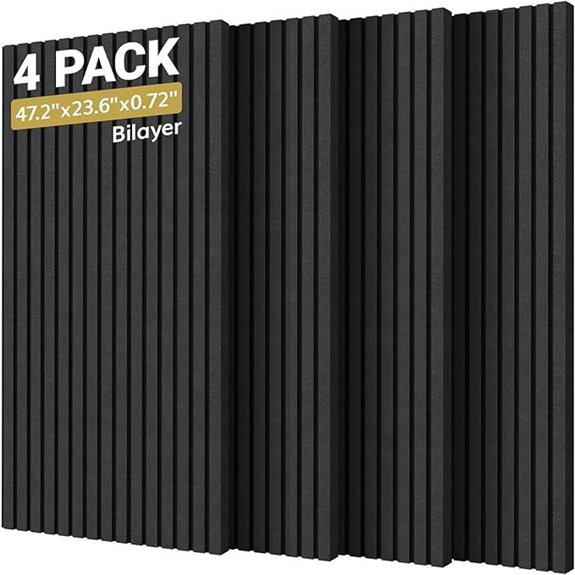 TONOR Dual-Layer Acoustic Wall Panels (4-Pack)
