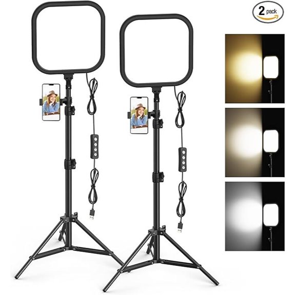 Hagibis 2-Pack Dimmable LED Video Light Kit
