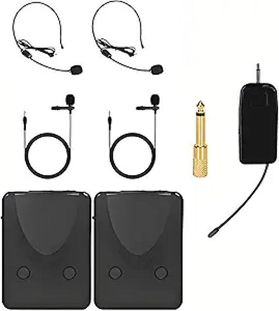 Wireless Microphone System with Dual Microphones
