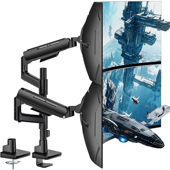 ARES WING Dual Monitor Mount for 17-49 Inch Screens