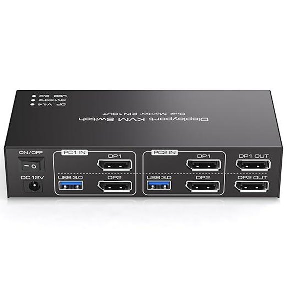 Displayport KVM Switch for 2 Monitors and Computers