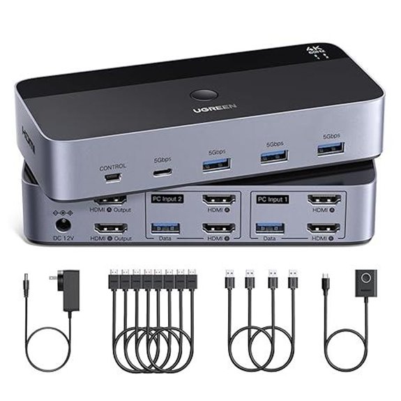 UGREEN HDMI KVM Switch 2 Monitors & Computers