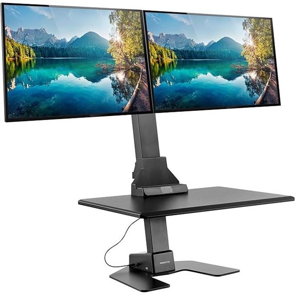 Mount-It! Dual Monitor Electric Sit-Stand Desk Converter