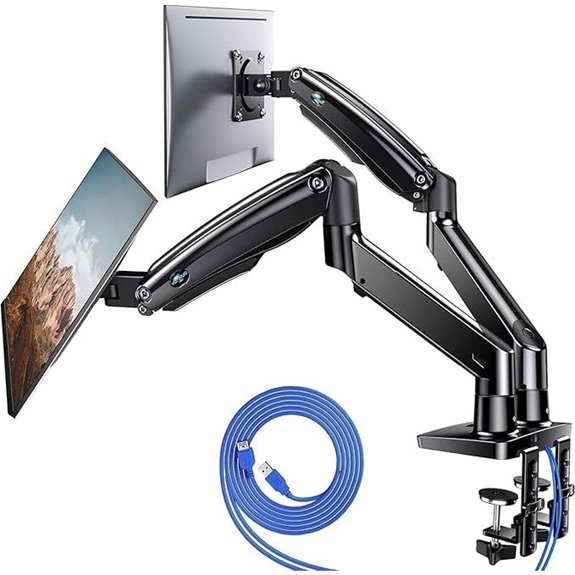 HUANUO NitroGlide Dual Monitor Stand with USB