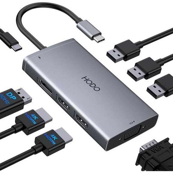 USB C Docking Station with Dual Monitors and 8-in-1 Hub