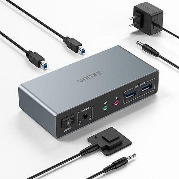 Unitek 2-Monitor KVM Switch with USB & 4K Support