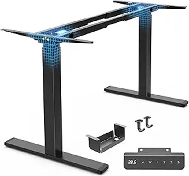 Huuger Dual Motor Standing Desk Frame (Black)