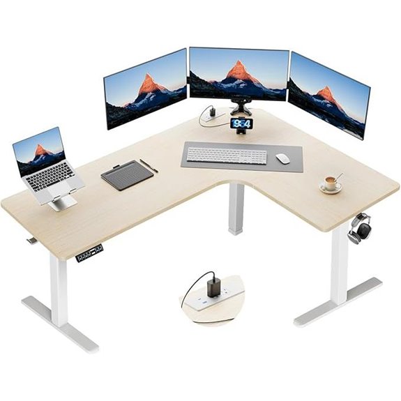 HUANUO 63 Dual Motor L-Shaped Standing Desk
