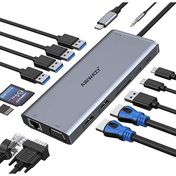 USB-C Dual Monitor Docking Station with 14-in-1 Hub