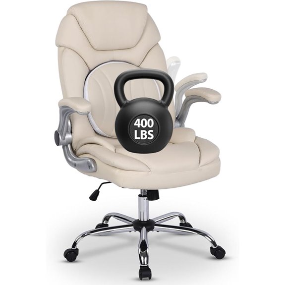 Heavy Duty Beige Executive Office Chair with Support