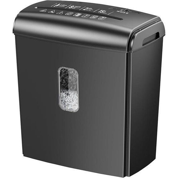 8-Sheet Micro-Cut Paper Shredder with 4-Gallon Bin