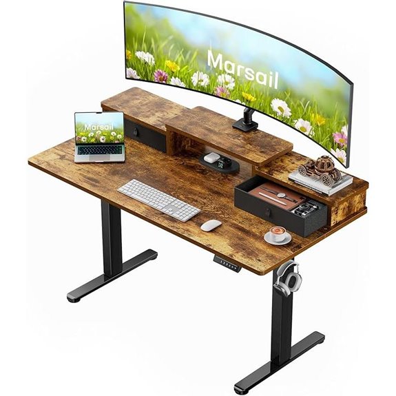 Marsail 48 Electric Standing Desk with Storage