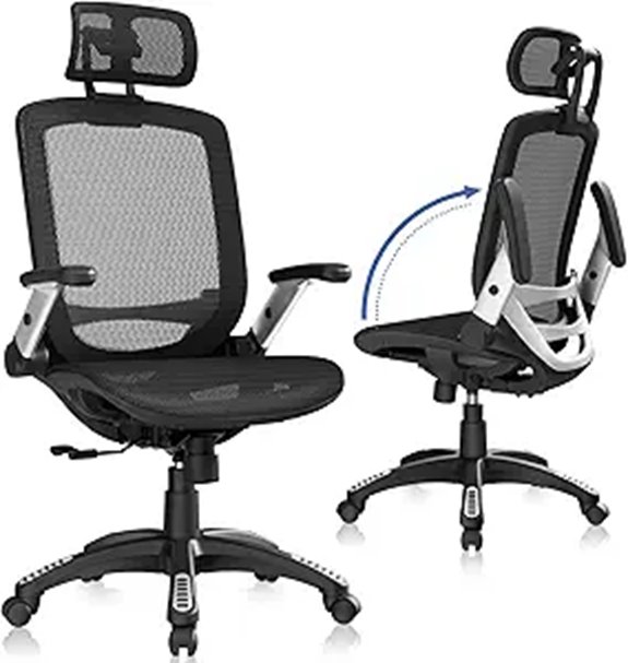 ergonomic chair with headrest