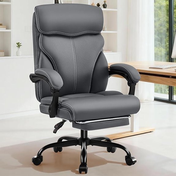 Ergonomic High-Back Office Chair with Foot Rest