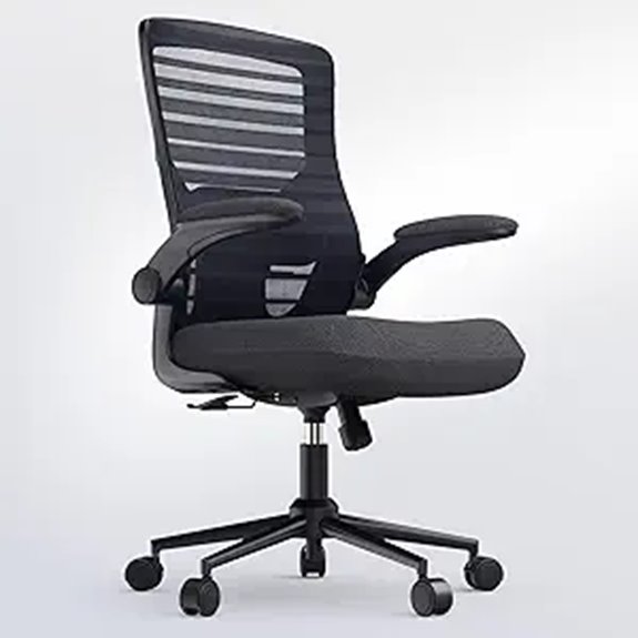 Office Desk Chair with Lumbar Support and Foam Cushion