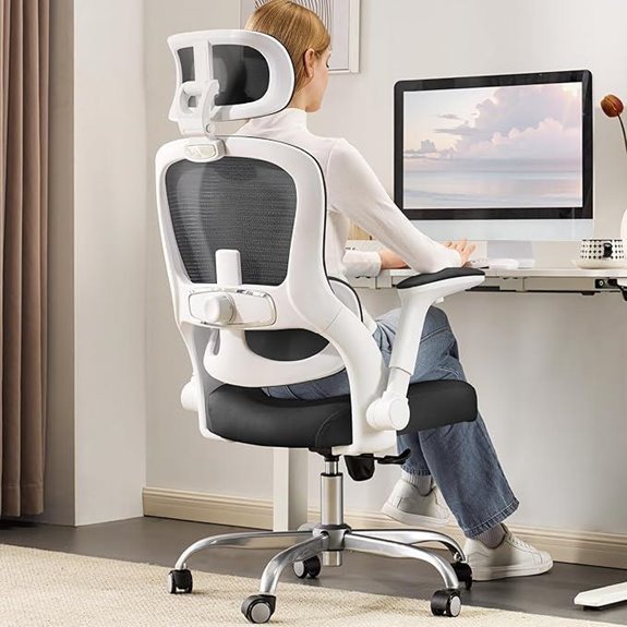 ergonomic lumbar headrest chair