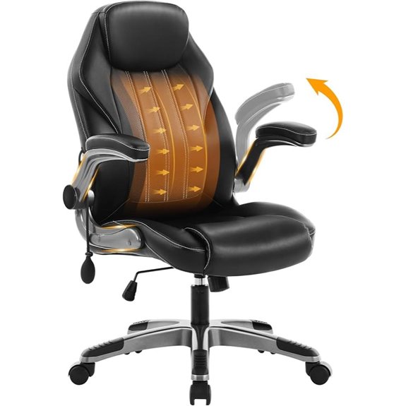Ergonomic Office Desk Chair with Armrest & Lumbar Support