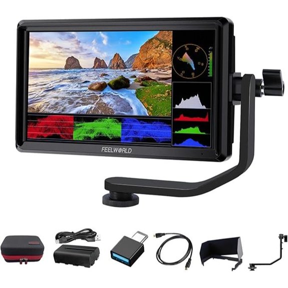 FEELWORLD S55 V3 6 DSLR Camera Field Monitor Bundle