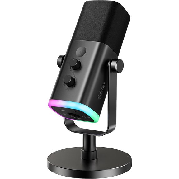 fifine microphone with rgb